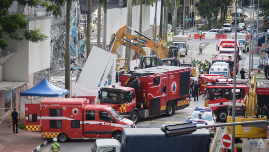 Fatal collapse at Tanjong Pagar building site: Concrete wall fell onto street during demolition