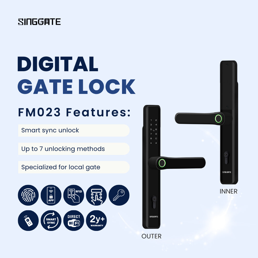 FM023 Smart Sync Digital Gate Lock