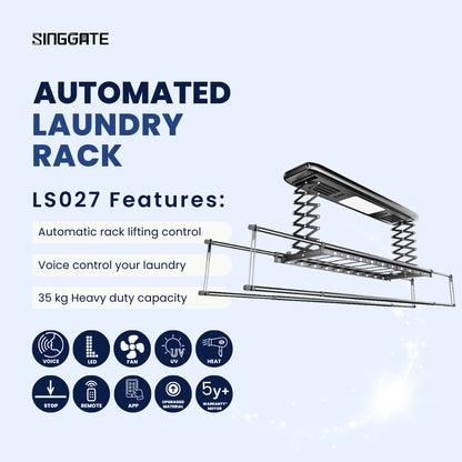 LS027 Voice Control Automated Laundry Rack