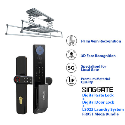 Mega Bundle - FR051 Door + FM021 Gate + Smart Laundry Rack