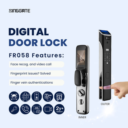 [National Day Promo] FR058 3D Face & Finger Vein Digital Door Lock