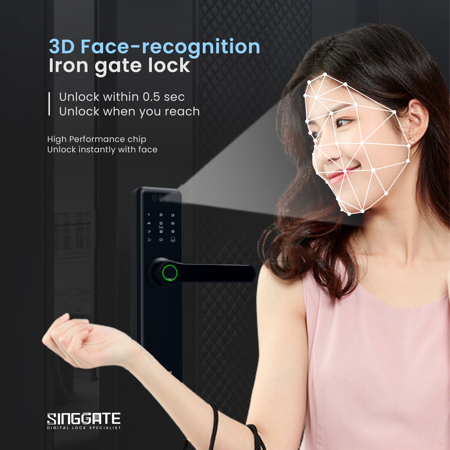 Singgate FM025 with 3D face + Video Calling Functions