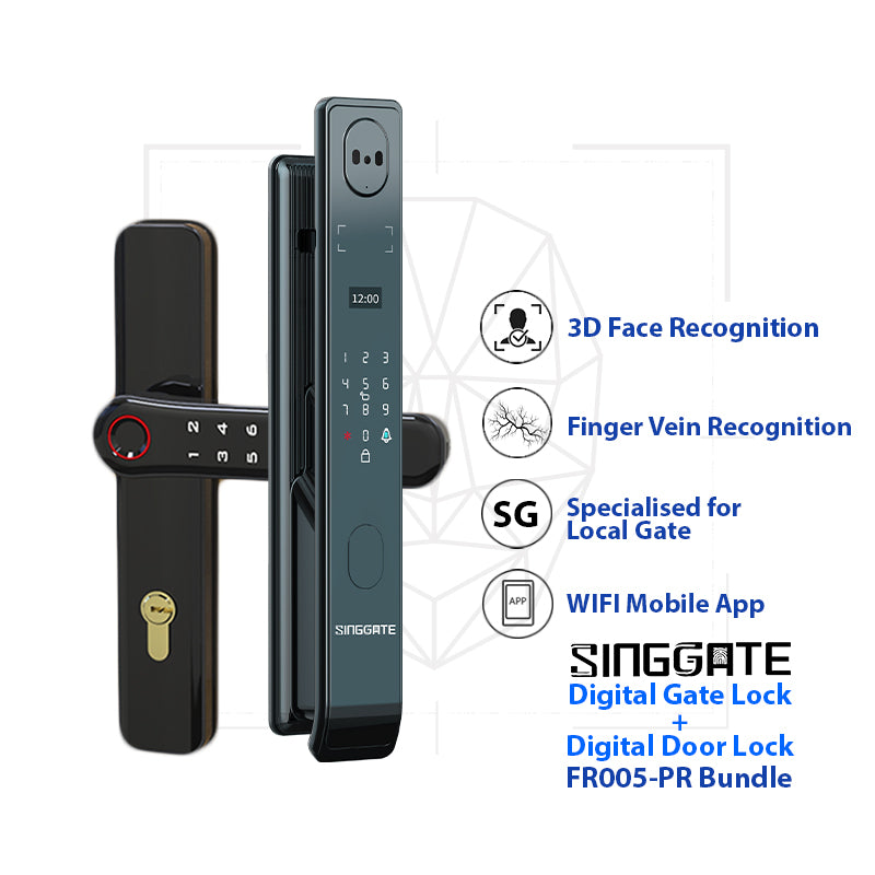 FR005 Pro Door + FM021 Gate Digital Lock Bundle