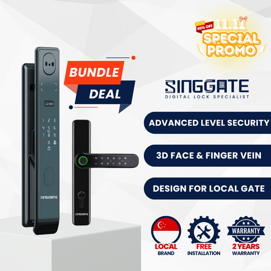 FR005 Pro Door + FM021 Gate Digital Lock Bundle