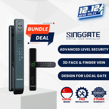 FR005 Pro Door + FM021 Gate Digital Lock Bundle