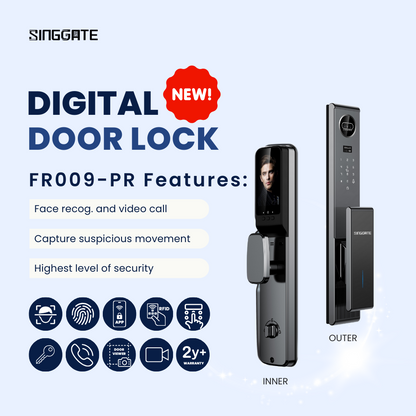 FR009 Pro Door + FM021 Gate Digital Lock Bundle