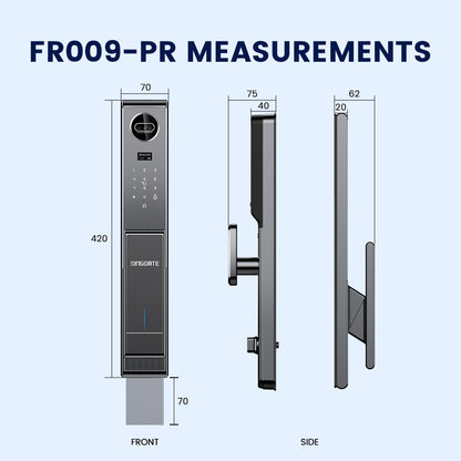 FR009 Pro 3D Face + Video Call Digital Door Lock