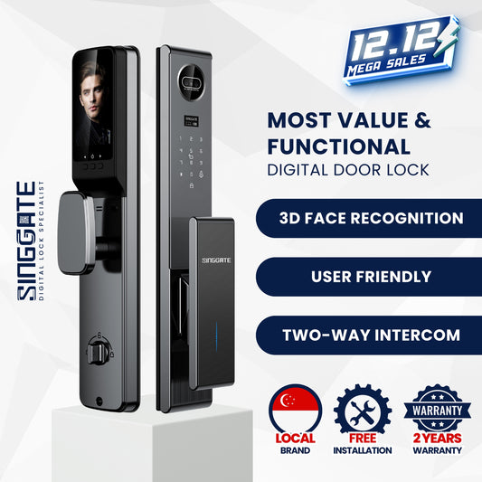 FR009 Pro 3D Face + Video Call Digital Door Lock