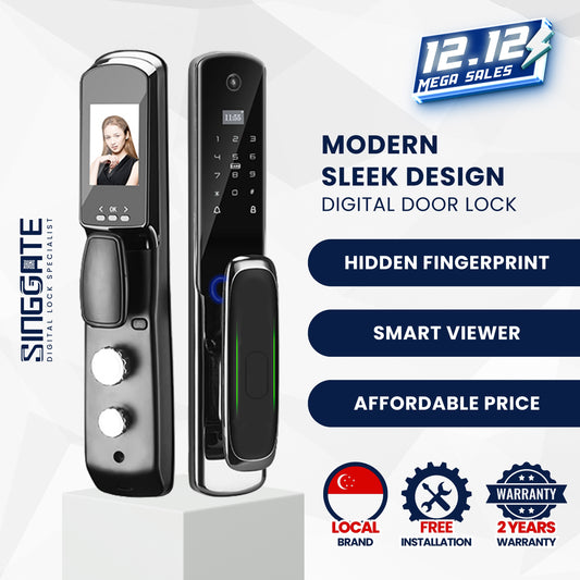 FR009 Hidden Fingerprint Digital Door Lock