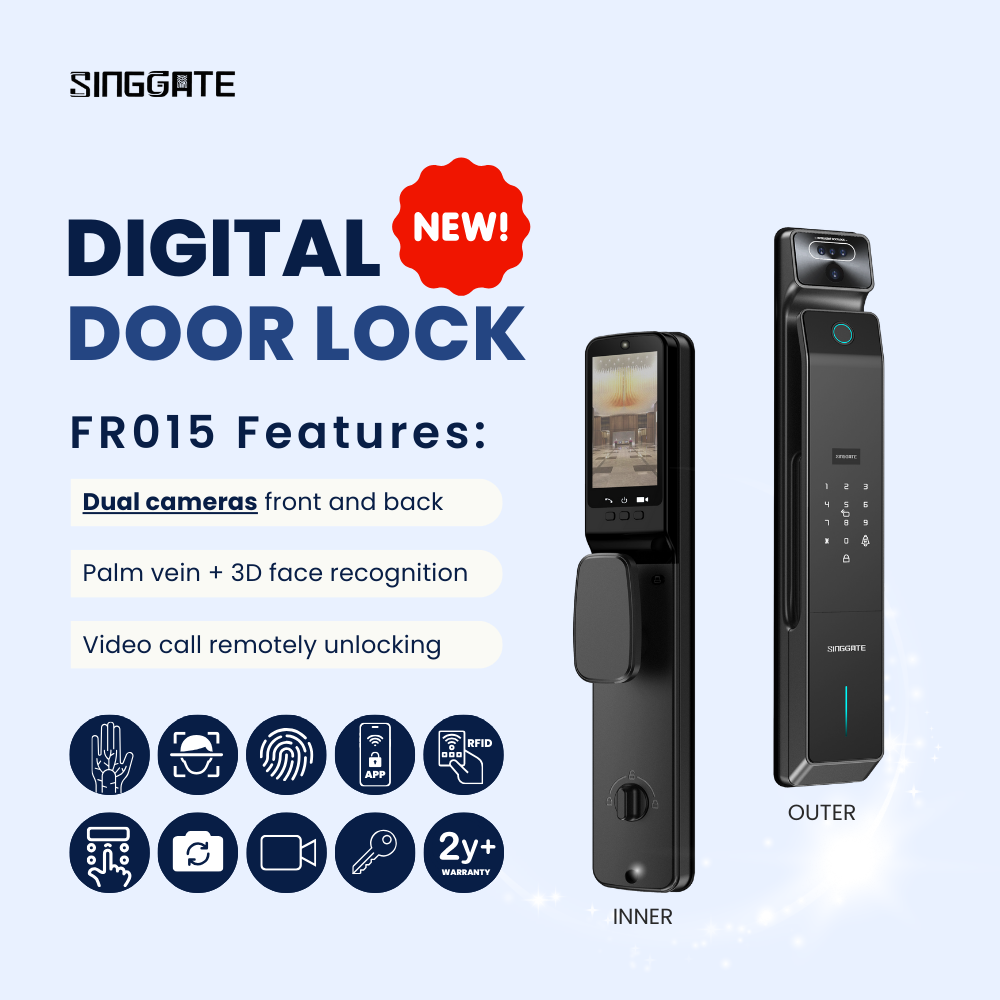 FR015 - Dual Camera with The Latest Biometric Digital Door Lock