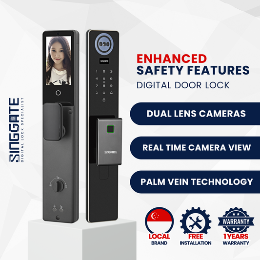 Singgate FR016 with 3D Face + Palm Vein Digital Door Lock