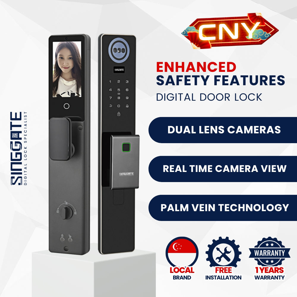 Singgate FR016 with 3D Face + Palm Vein Digital Door Lock