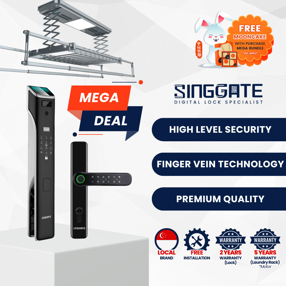 [National Day Promo] Mega Bundle - FR018 Door + FM021 Gate + LS026/023 Laundry Rack