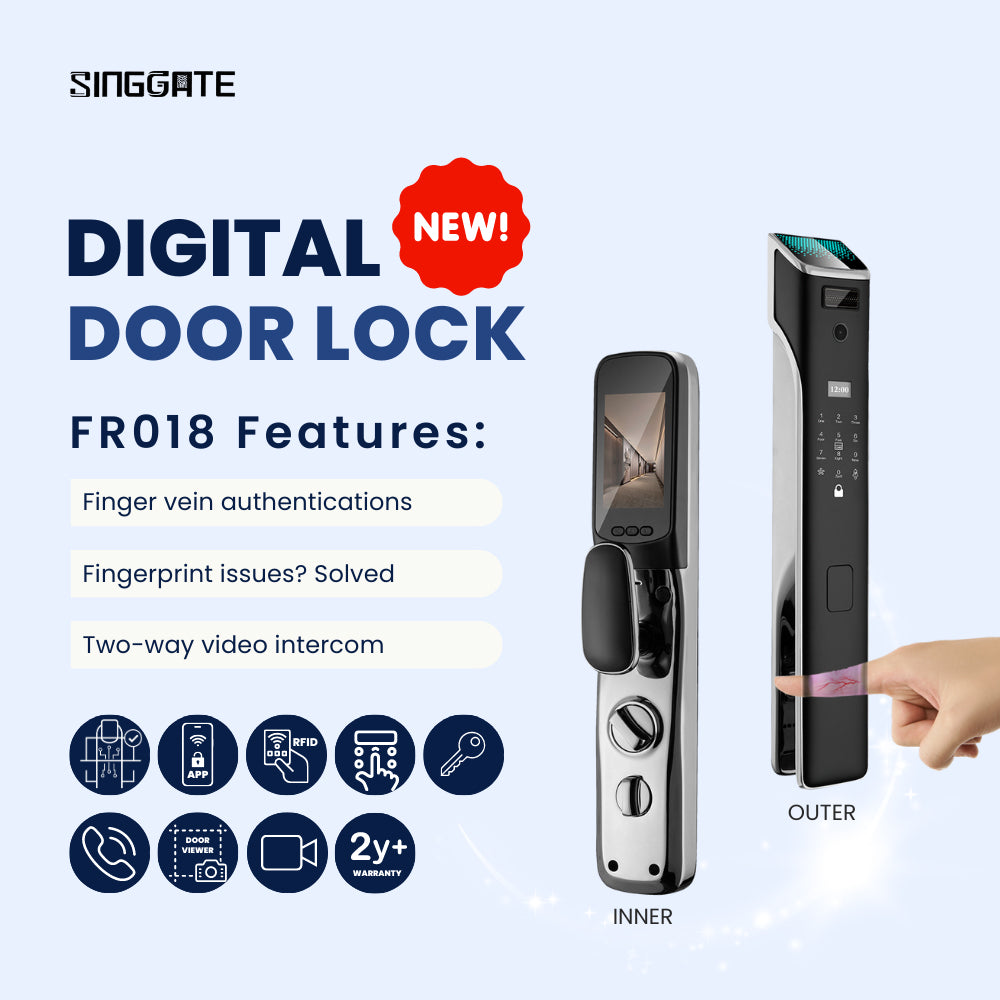 SINGGATE Mega Bundle, ❤️NEW❤️*Mega Bundle Deal* FR018 Door Digital Lock + FM021 Metal Gate Digital Lock + LS026 Laundry Rack - SINGGATE Digital Lock