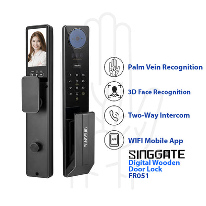 [National Day Promo] FR051 Door + FM021 Gate Digital Lock Bundle