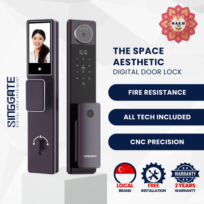 FR052 3D Face & Palm Vein Space Digital Door Lock