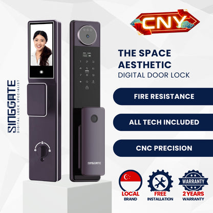 FR052 3D Face & Palm Vein Space Digital Door Lock