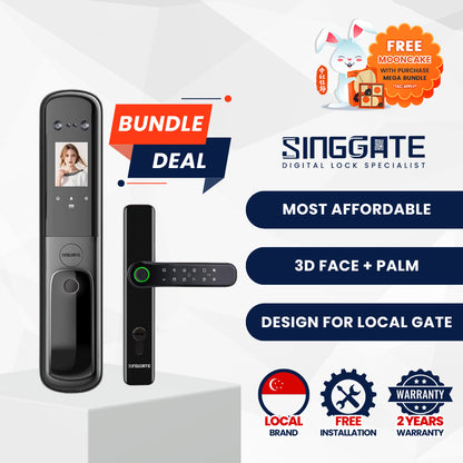 [National Day Promo] FR055 Door + FM021 Gate Digital Lock Bundle