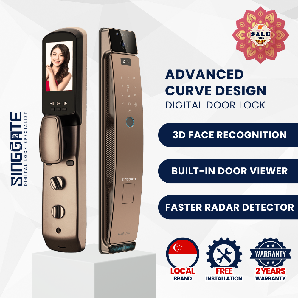 FR056 3D Face & Door Viewer Digital Door Lock