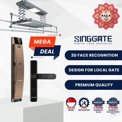 Mega Bundle - FR056 Door + FM021 Gate + LS026 Laundry Rack