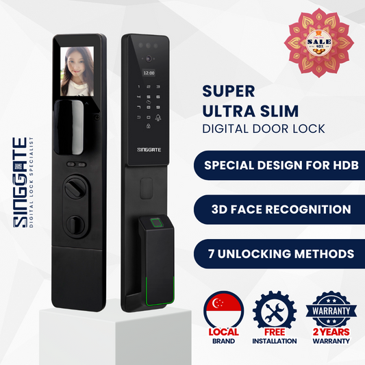 FR057 Ultra Slim 3D Face & Smart Viewer Digital Door Lock