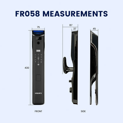 SINGGATE Door Digital Lock, ❤️NEW & BEST❤️ FR058 3D Face & Finger Vein Recognition + Video Call Door Viewer Digital Door Lock - SINGGATE Digital Lock