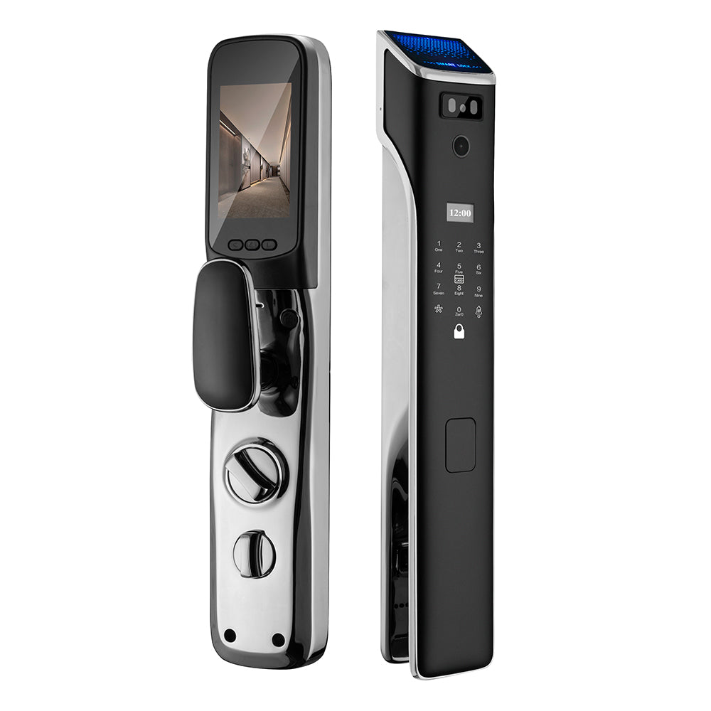 SINGGATE Door Digital Lock, ❤️NEW & BEST❤️ FR058 3D Face & Finger Vein Recognition + Video Call Door Viewer Digital Door Lock - SINGGATE Digital Lock