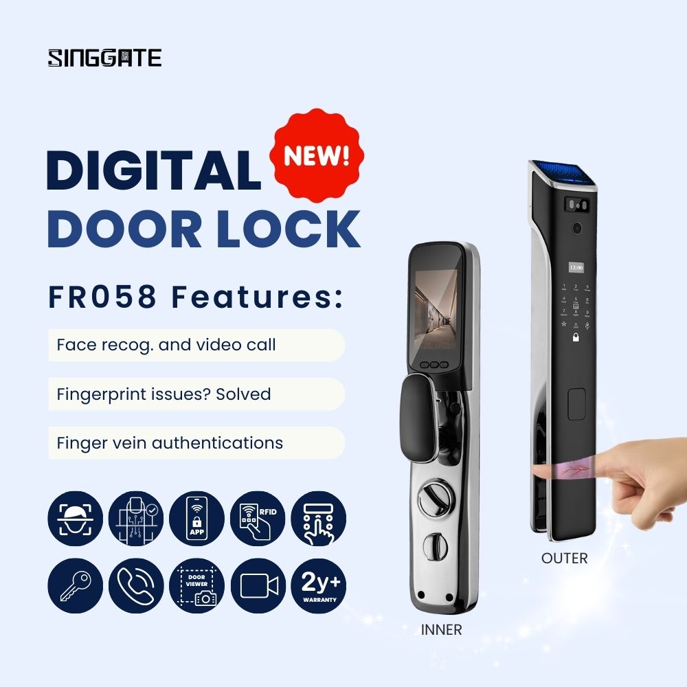 SINGGATE Mega Bundle, ❤️Best❤️*Mega Bundle Deal* FR058 Door Digital Lock + FM021 Metal Gate Digital Lock + LS026 Laundry Rack - SINGGATE Digital Lock