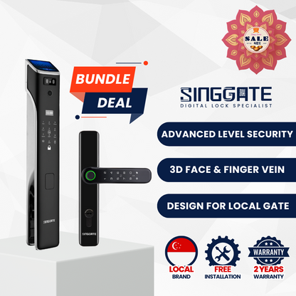 FR058 Door + FM021 Gate Digital Lock Bundle