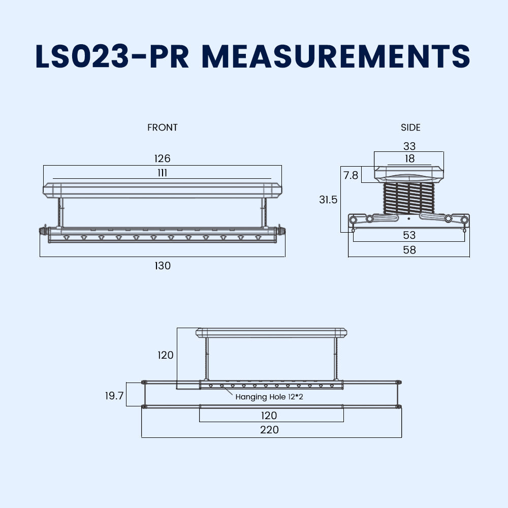 LS023 Pro Premium Quality & Voice Control Automated Laundry Rack