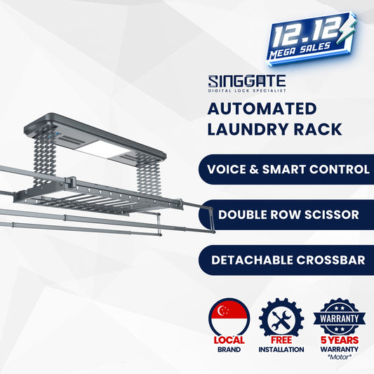 LS023 Pro Premium Quality & Voice Control Automated Laundry Rack