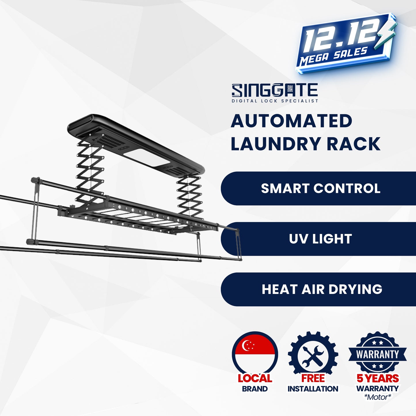 LS026 Automated Laundry Rack