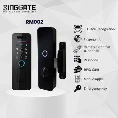 Singgate RM002 Metal Gate Digital Rim Lock