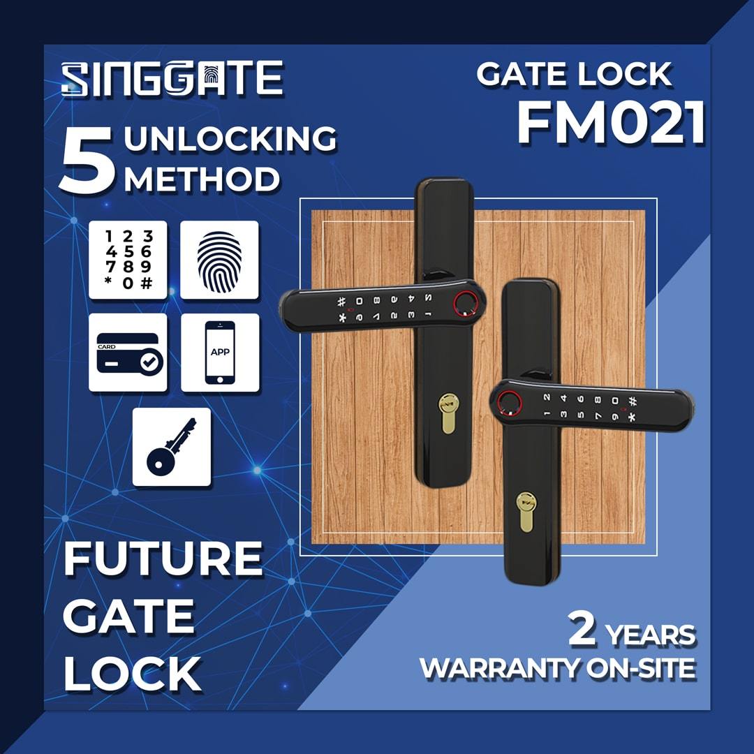 SINGGATE Door & Gate Bundle, *Bundle Deal* FR055 Door Digital Lock + FM021 Metal Gate Digital Lock - SINGGATE Digital Lock