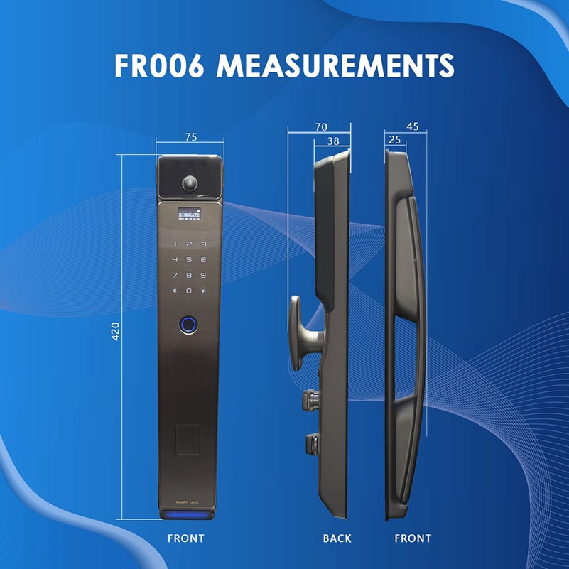 SINGGATE Door Digital Lock, FR006 Video Call Smart Viewer Digital Door Lock - SINGGATE Digital Lock