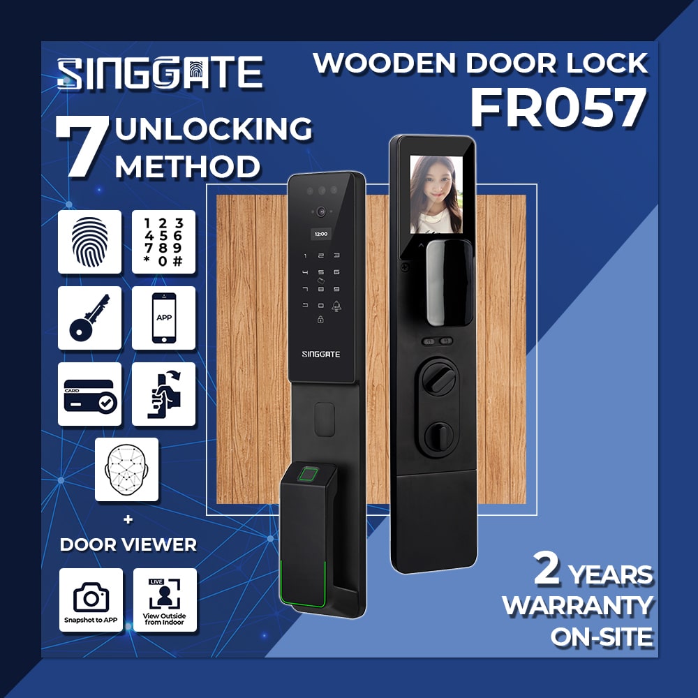 SINGGATE Door & Gate Bundle, ❤️Upgraded Version❤️*Bundle Deal* FR057 Door Digital Lock + FM021 Metal Gate Digital Lock - SINGGATE Digital Lock