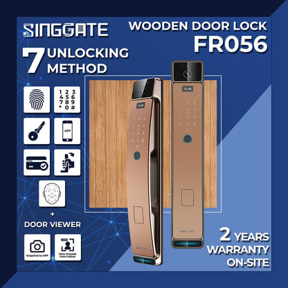 SINGGATE Door Digital Lock, FR056 Digital Door Lock | 3D Face Recognition & Door Viewer Lock - SINGGATE Digital Lock