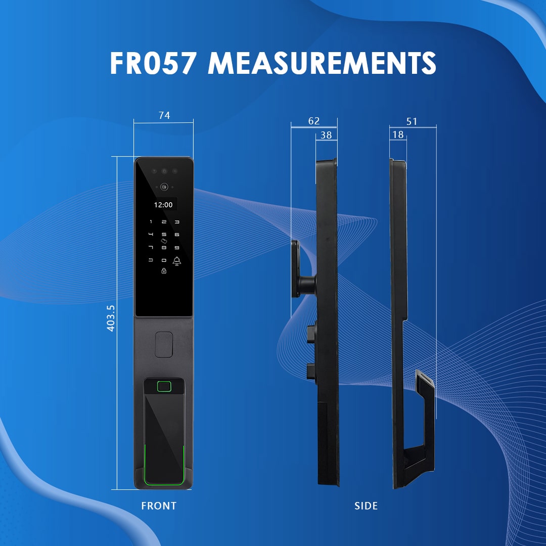 SINGGATE Door Digital Lock, ❤️Ultra Slim ❤️FR057 3D Face Recognition & Video Call Smart Viewer Digital Door Lock - SINGGATE Digital Lock